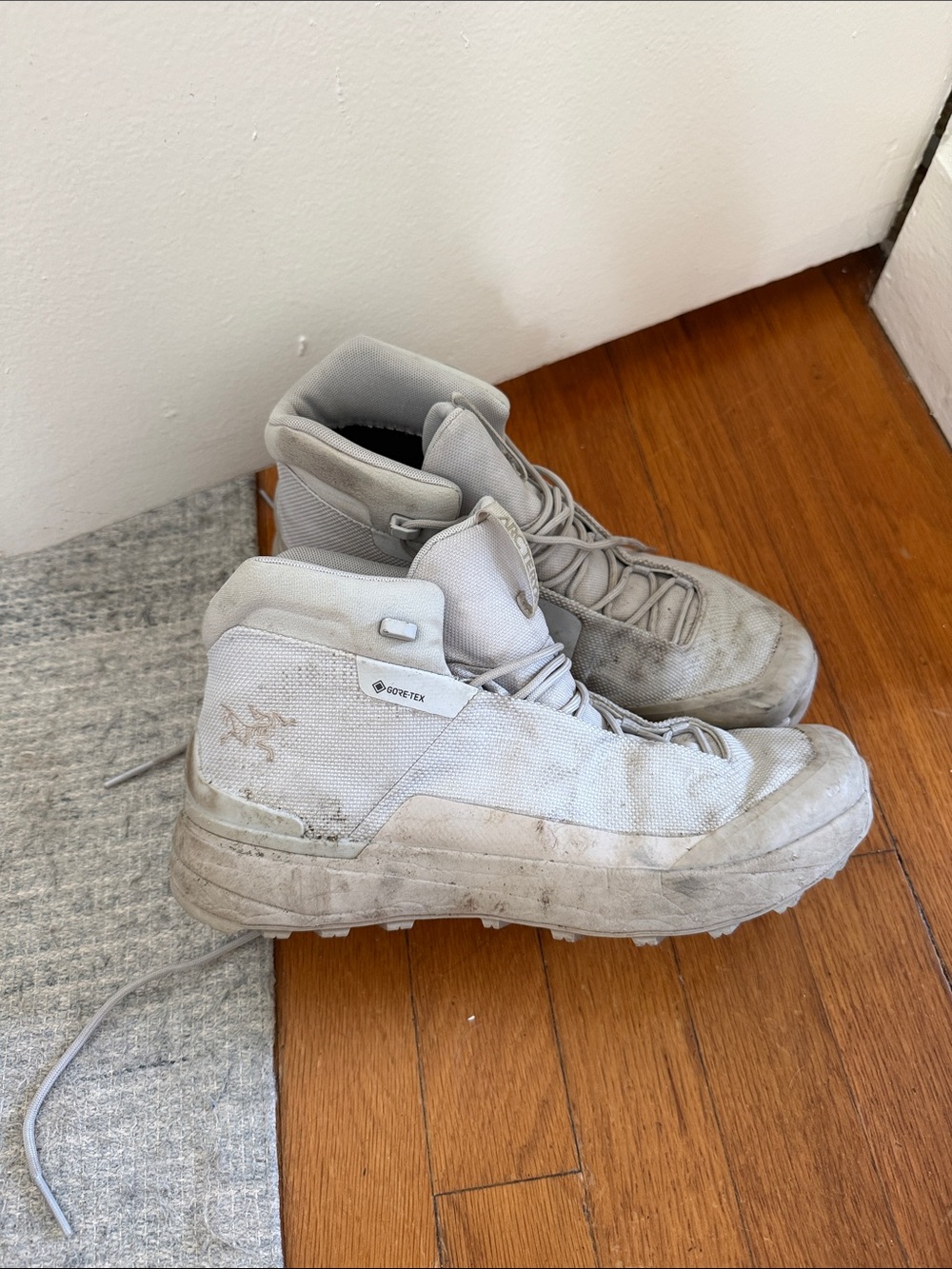 Arc'teryx Light Gray High-Top Goretex Hiking Boots